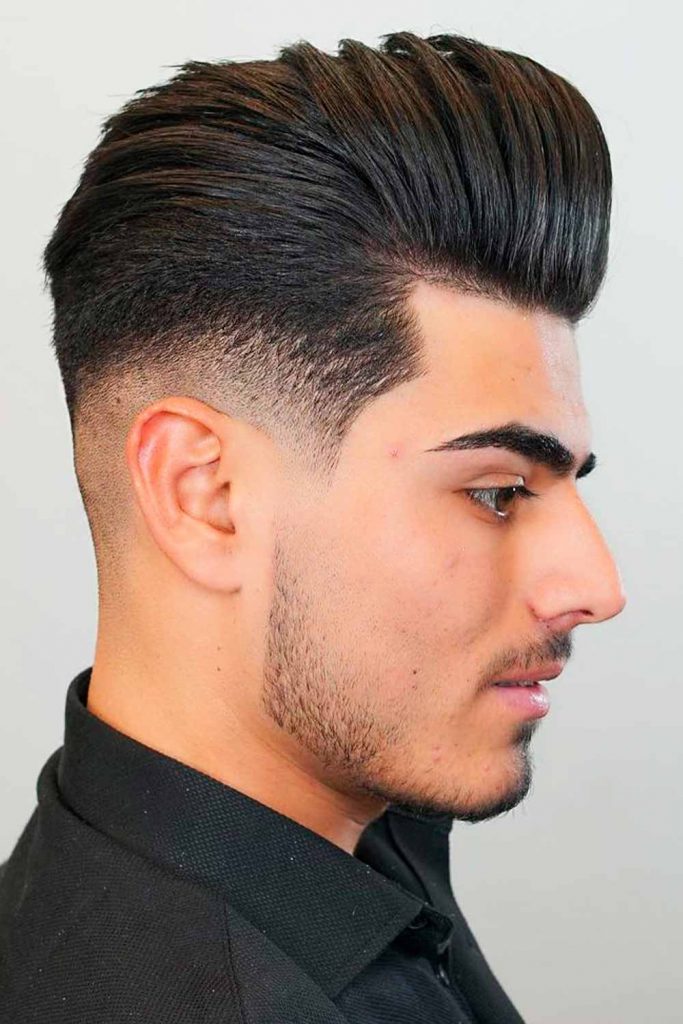 Pompadour Fade #mensmediumhaircuts #mediumlengthhairstylesformen #mensmediumhairstyles