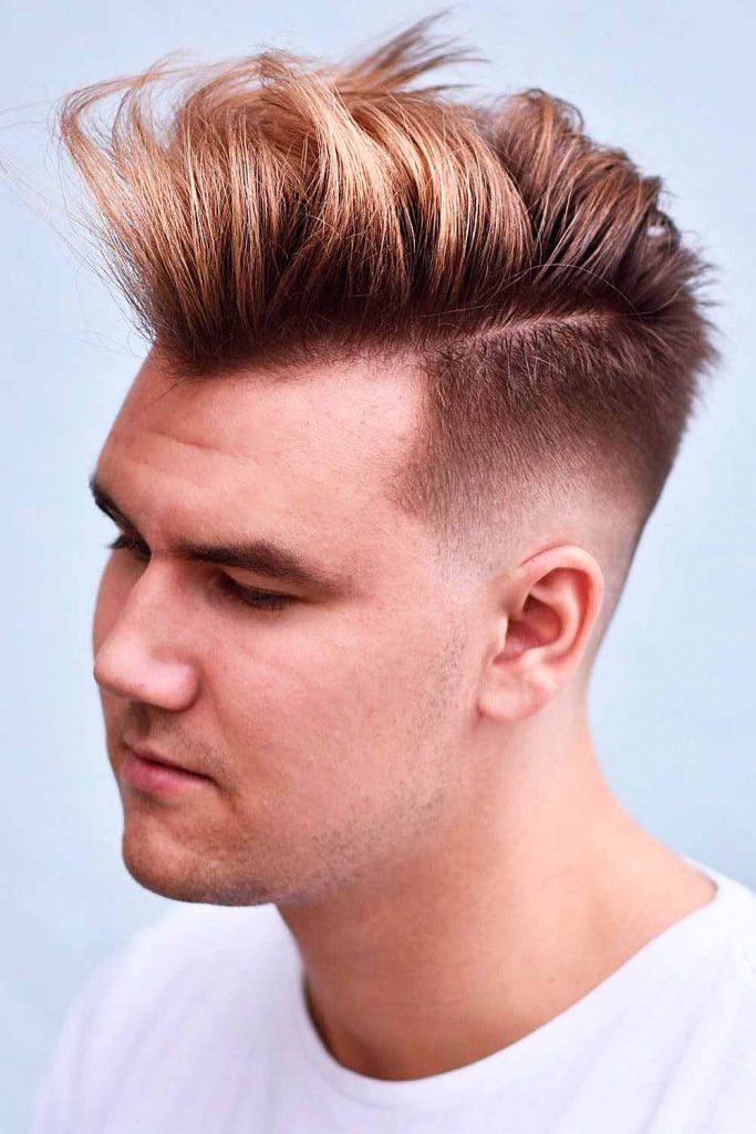 Quiffed Bang Undercut Fade #mensmediumhaircuts #mediumlengthhairstylesformen #mensmediumhairstyles