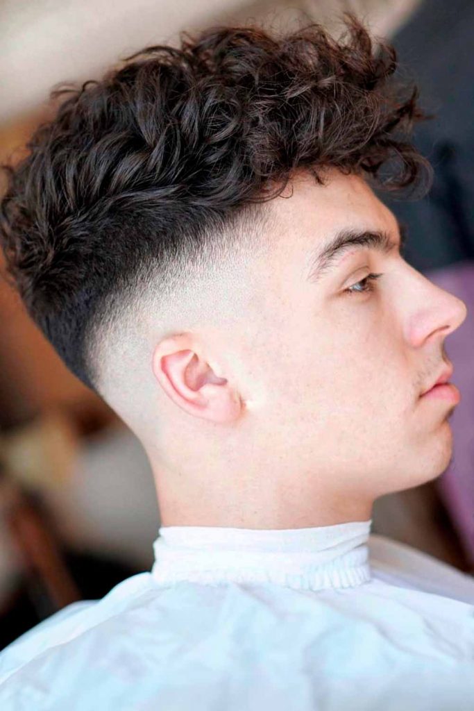 Curly Bang Haircut #midfade #midhaircut #fade