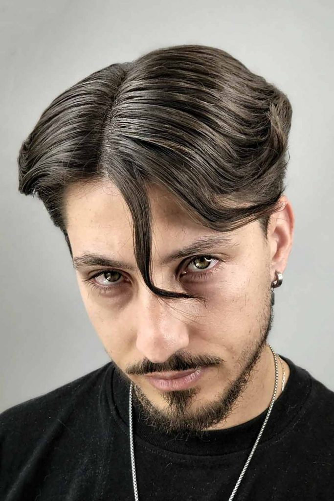 Low Taper Middle Part Cut #middleparthairmen #middlepartmens #middleparthair