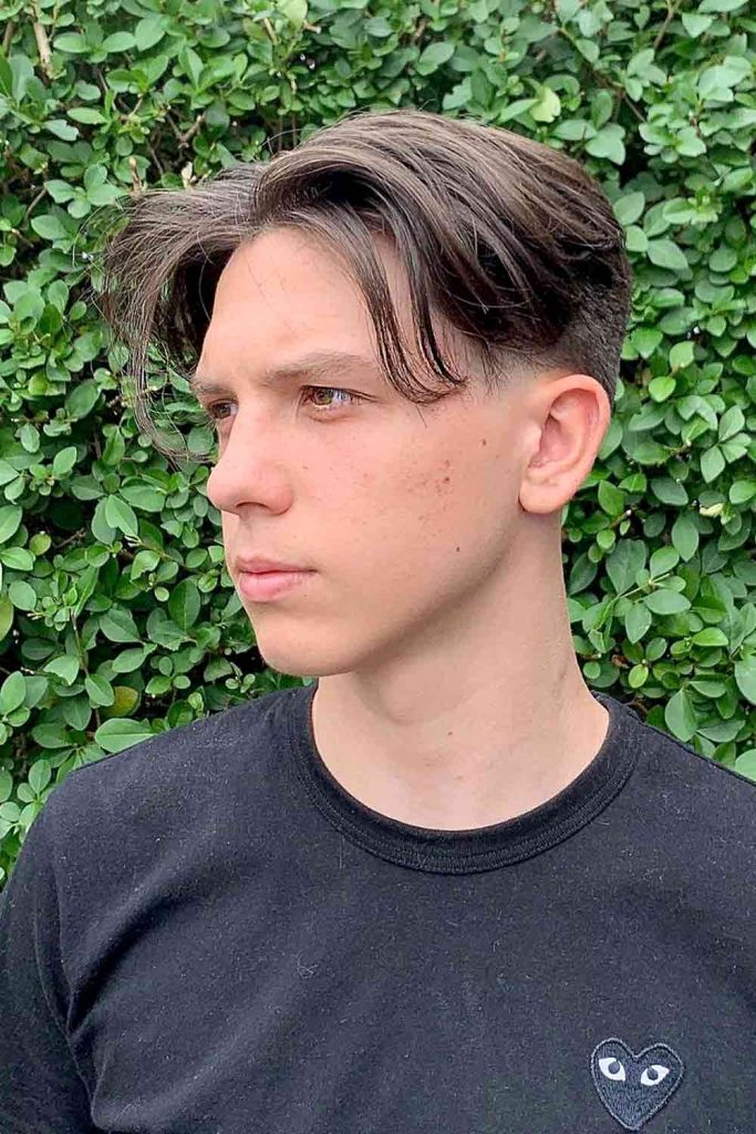 Middle Part with Low Fade #middleparthairmen #middlepartmens #middleparthair