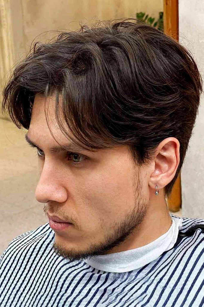 Messy Middle Part #middlepart #middleparthair #middleparthairmen #curtainbangs #curtainshair