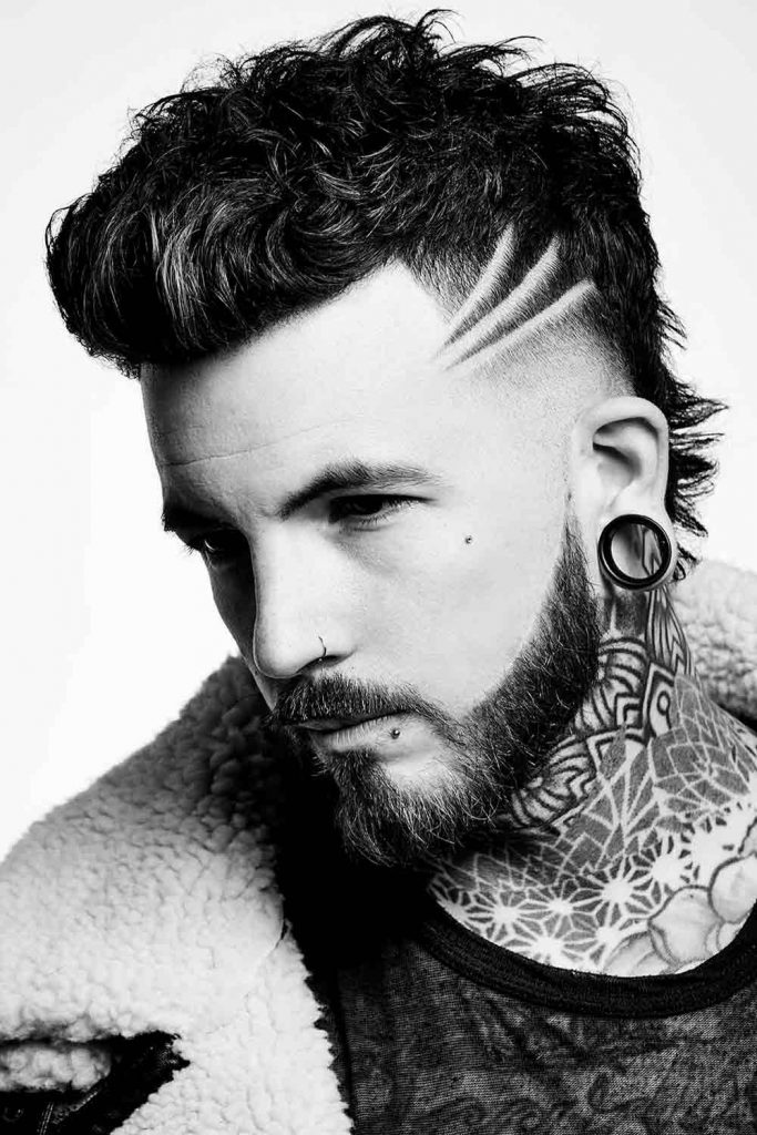 Faded Mullet Lines Design #mullet #mulletahircut #modernmullet #mulletfade