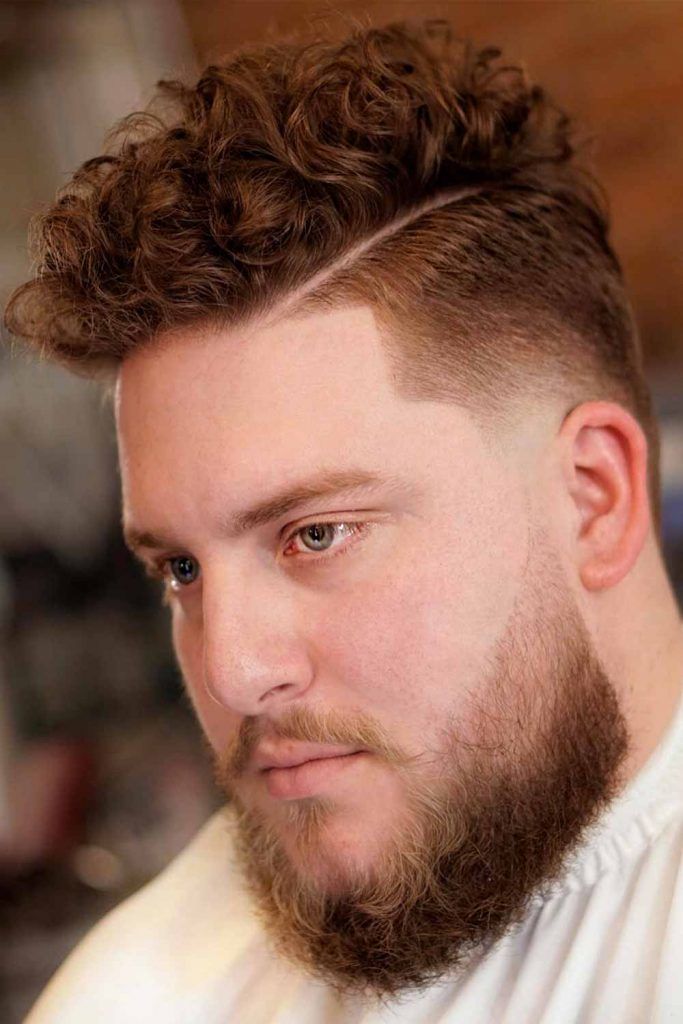Side Part And Undercut Fade #curlyhairmen #shortcurlyhairstyles #curlyhairstylesformen