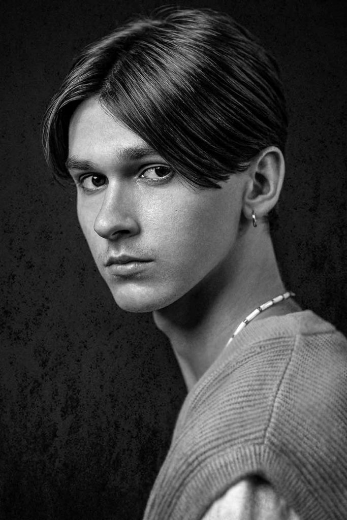 Straight Hair Middle Part #straighthairmen #straighthairstyles