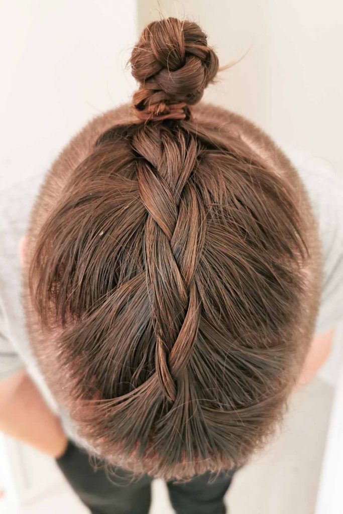 Man Bun Braids  #straighthairmen #menwithstraighthair #straighthairstyles #hairstylesforstraighthairmen