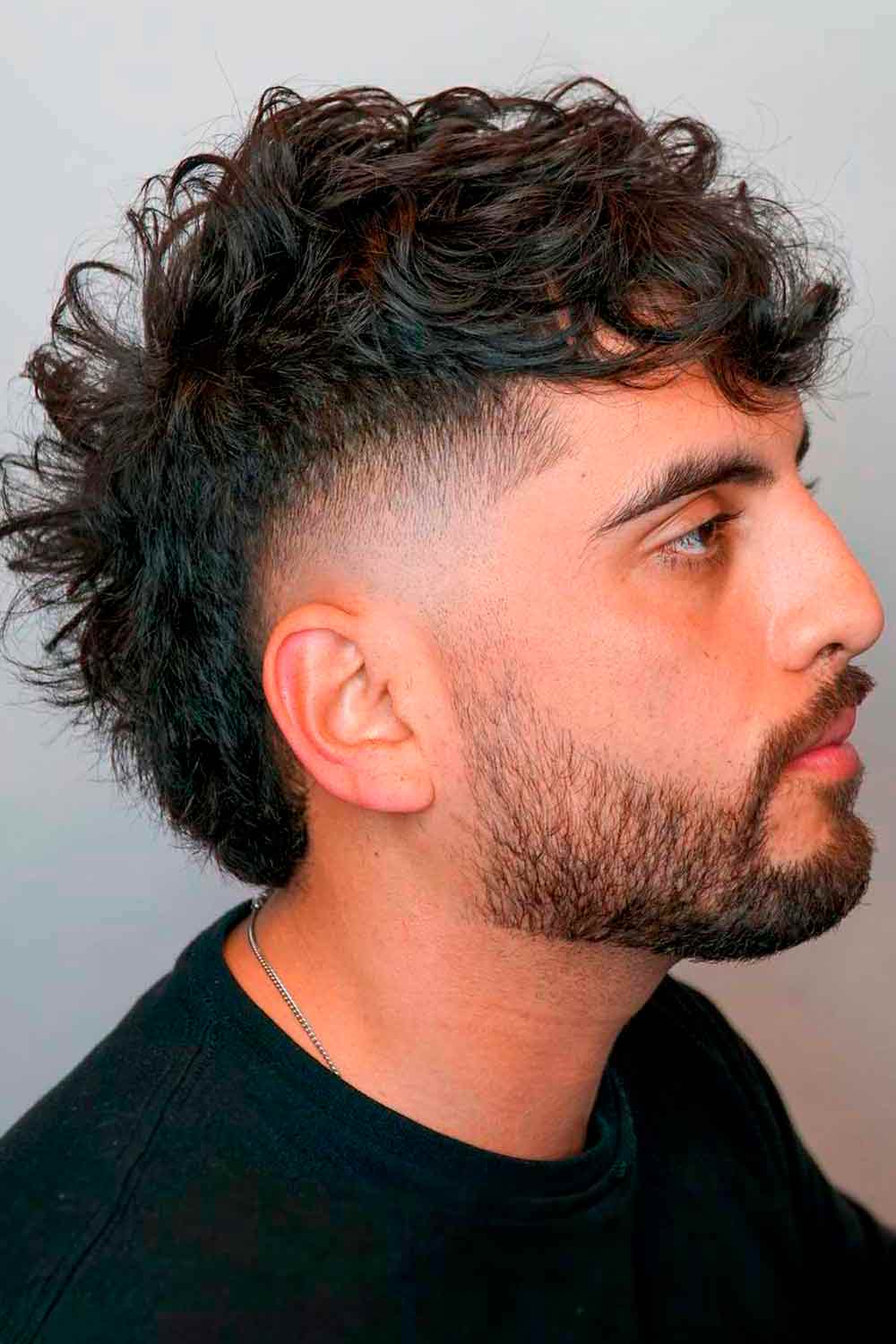 Mullet Fade Curly Hair #taperfadecurlyhair #taperfade #curlyhair #taper #fade