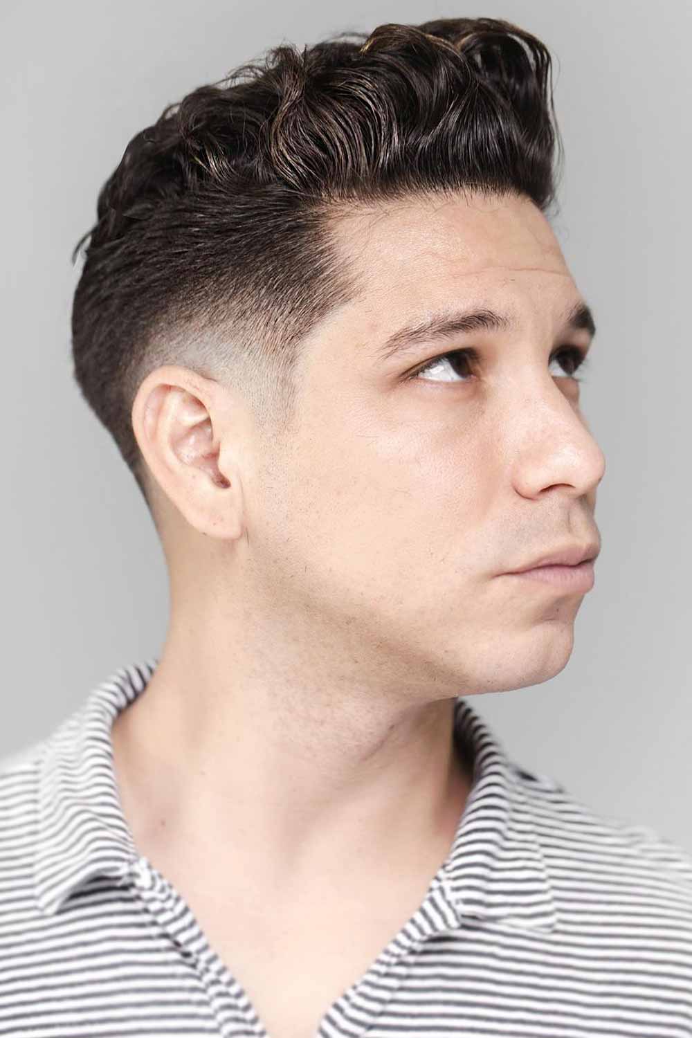 Pompadour Curly Taper #taperfadecurlyhair #taperfade #curlyhair #taper #fade