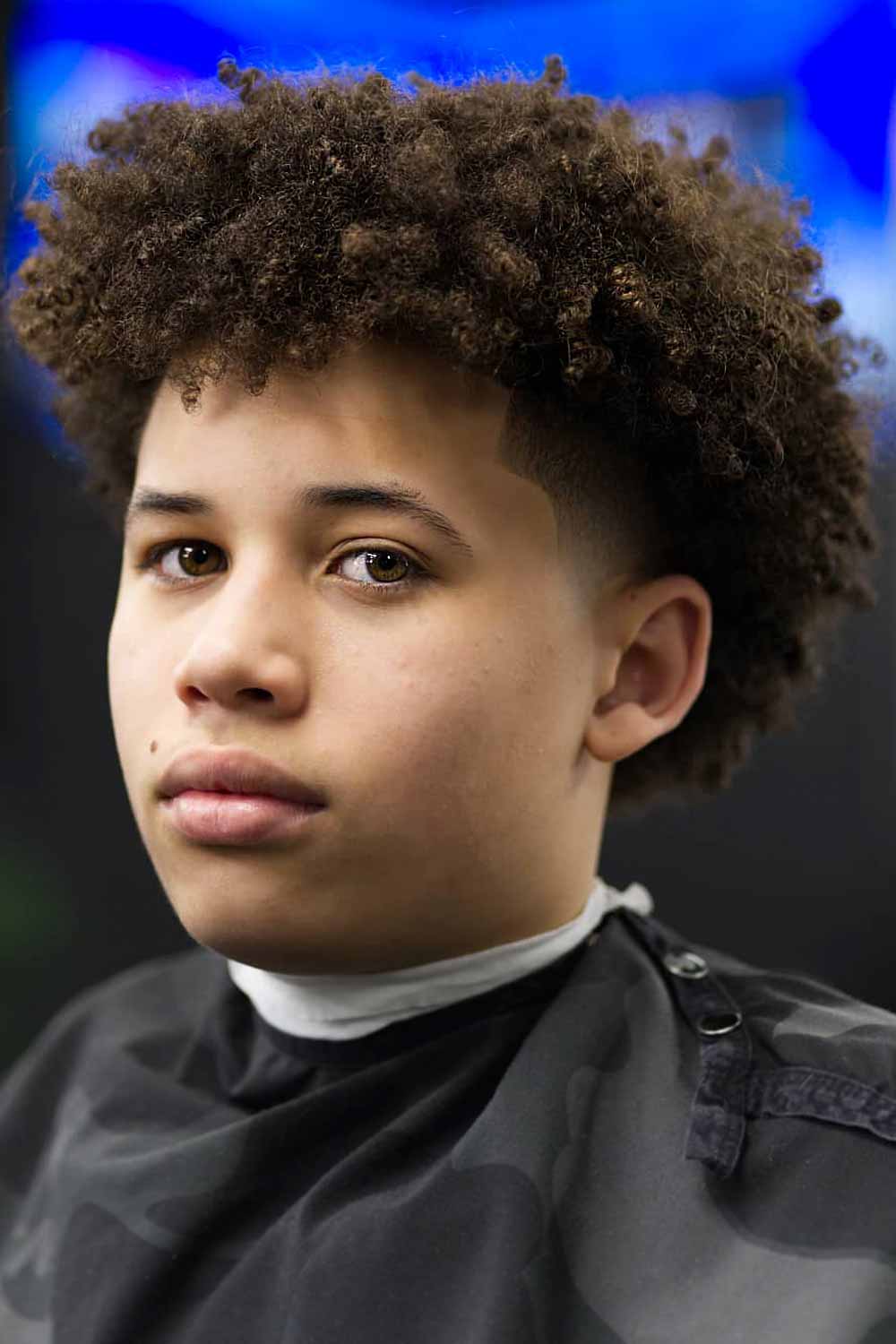 Tapered Undercut Hairstyle #taperfadecurlyhair #taperfade #curlyhair #taper #fade