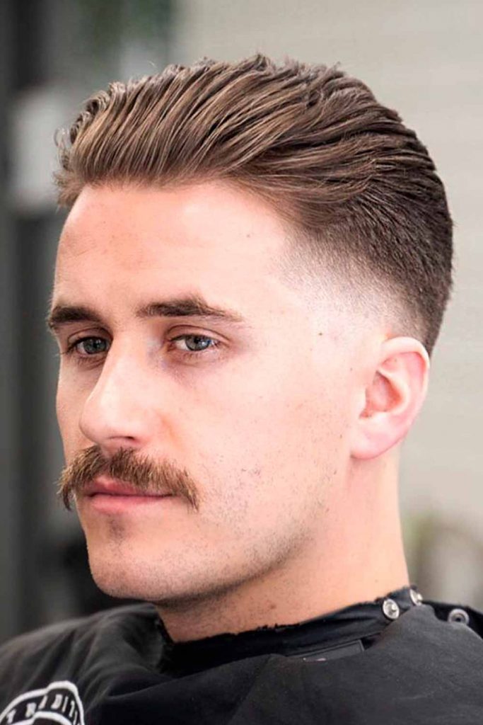 Brushed Back Haircut #taperfade #taper #fade