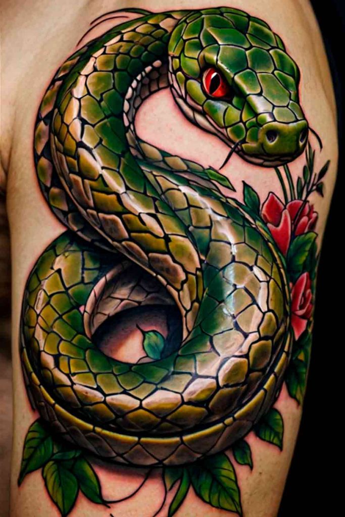 Snake Tattoo #tattoosformen #menstattoos