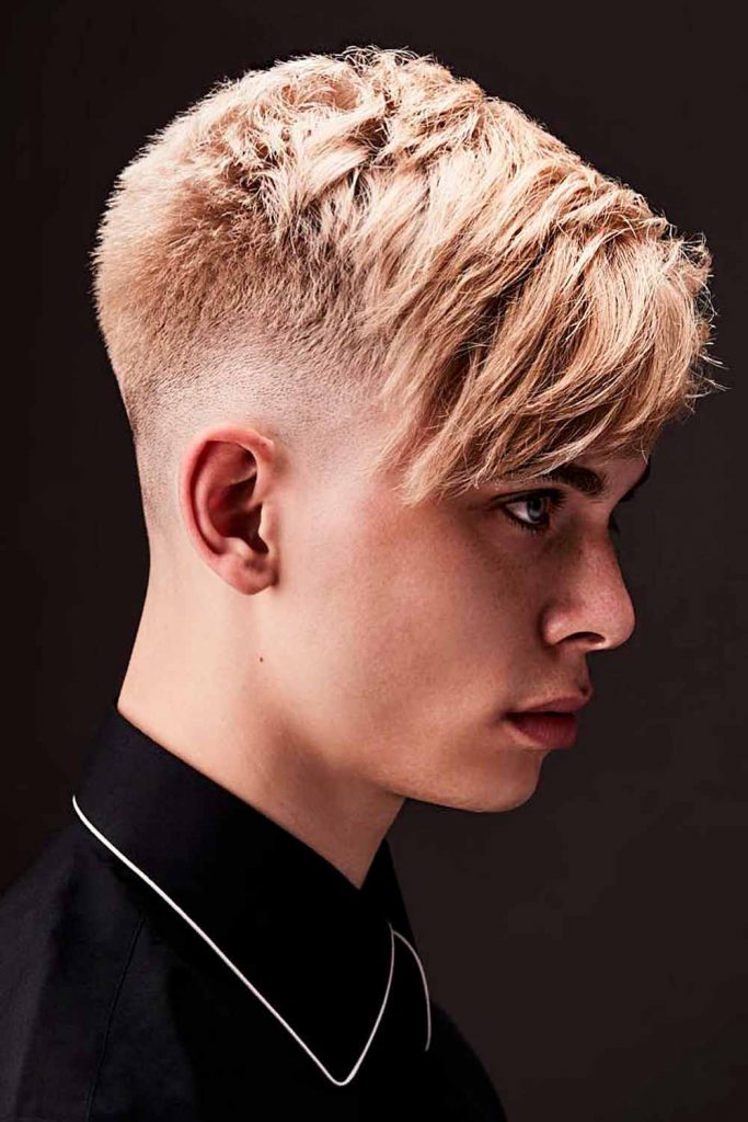 Taper Fade With Longer Bang #teenboyhaircuts #teenshairstyles #haircutsforteenboys