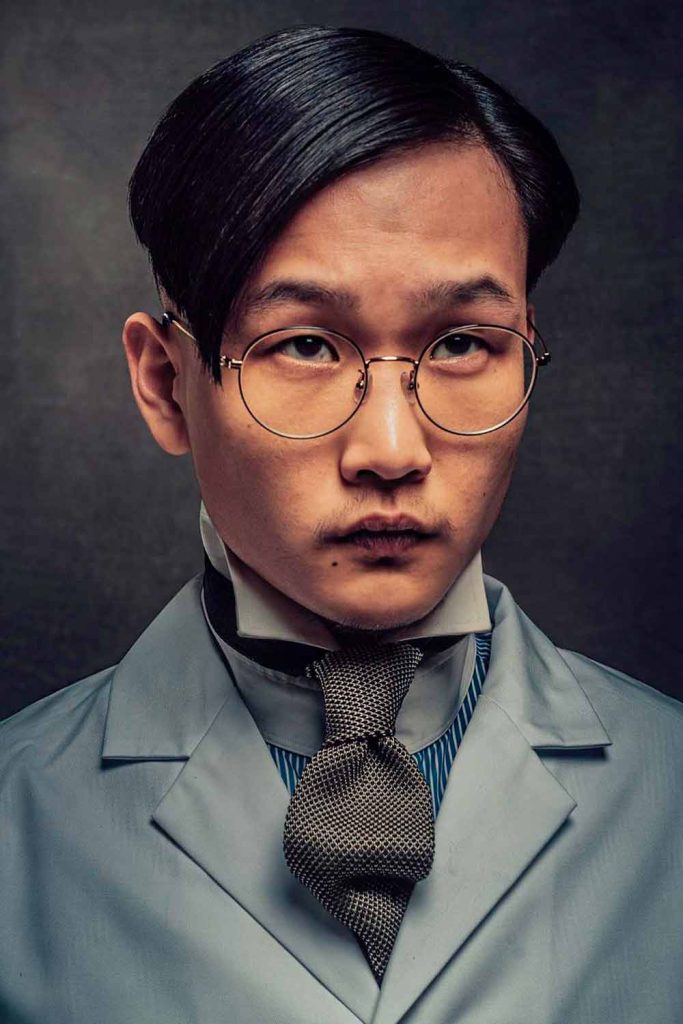 Straight Side Part #twoblockhaircut #kpophaircut #asianhaircut #asianhairstyle