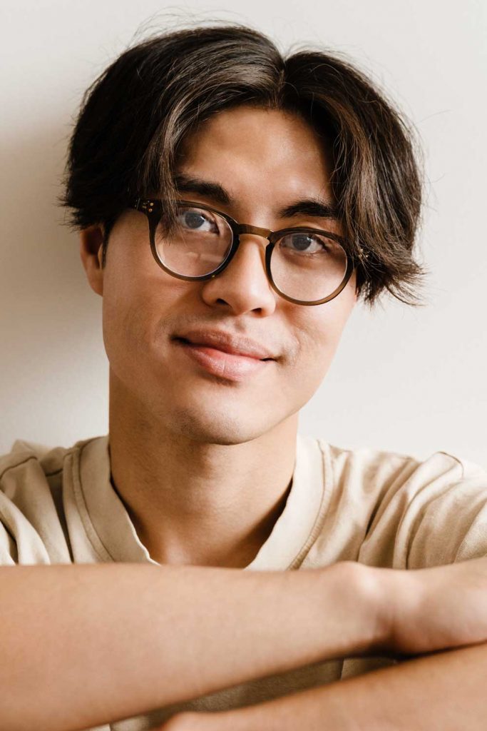 Middle-Parted 2 Block Haircut #twoblockhaircut #twoblock #asianhaircut #asianhairstyles #kpophaircut