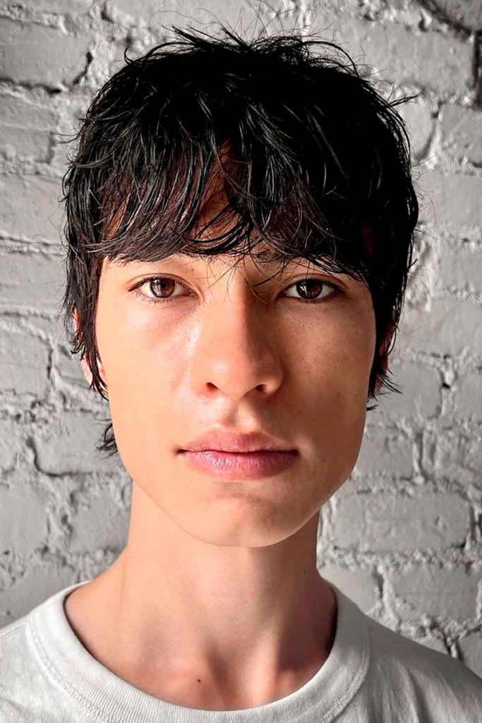 Tousled & Thin Medium Two Block Haircut #twoblockhaircut #kpophaircut #asianhaircut #asianhairstyle