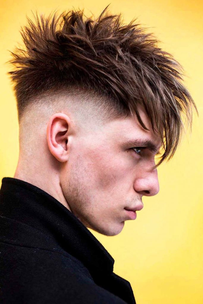 Fade Haircut Spiky Top #typesofhaircuts #typesofhaircutsformen #typesofmenshaircuts #haircutnames