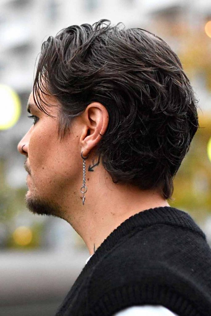 Swept Back Mid Length #wavyhairmen #wavyhairstylesformen #haircutsforwavyhair