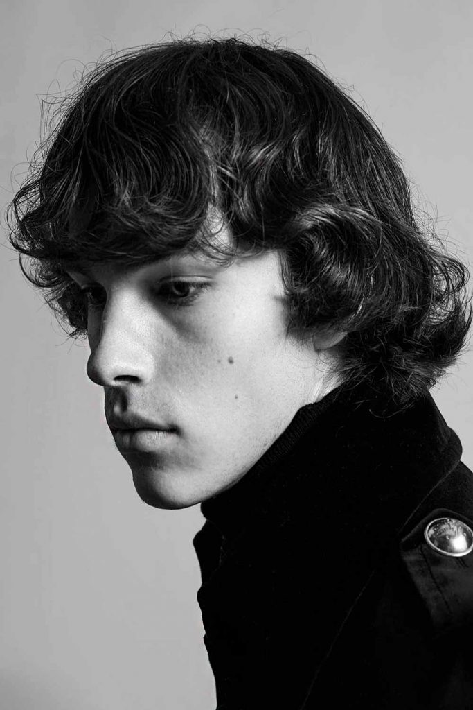 Chin Length With Bang #wavyhairmen #wavyhairstylesformen #haircutsforwavyhair