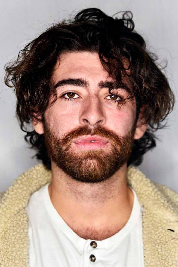 Middle Part Curly Hair Male #wavyhairmen #menwithwavyhair #wavyhairstylesmen