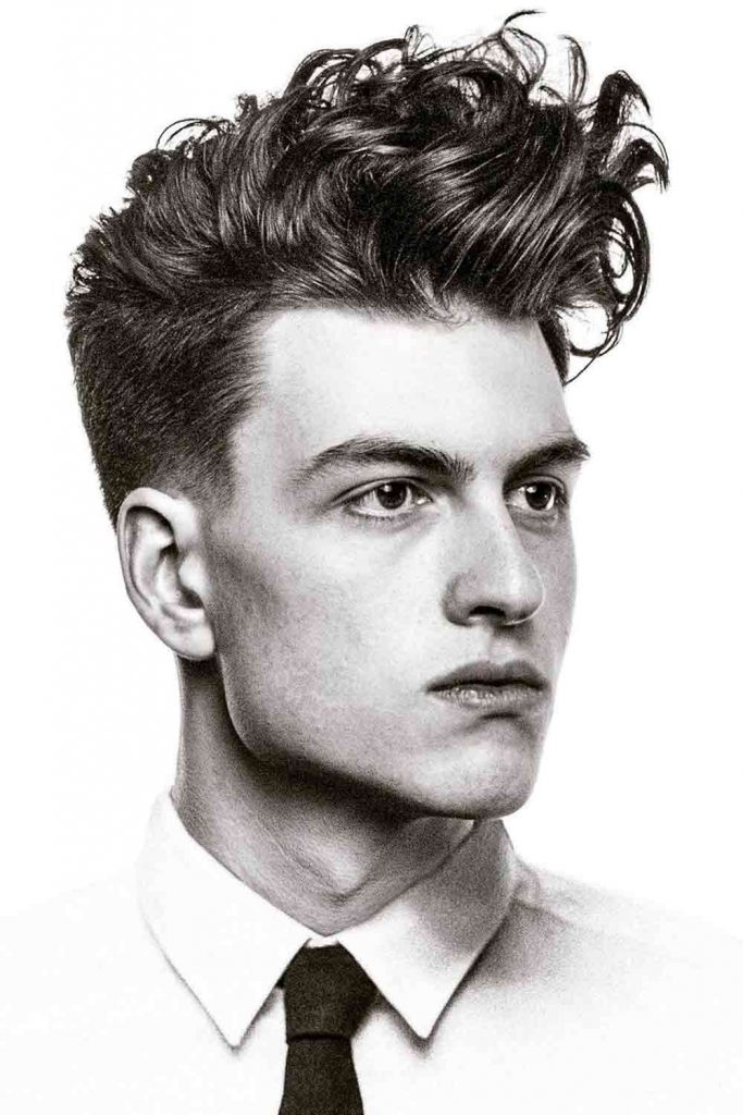 Wavy Pomp #wavyhairmen #wavyhairstylesformen #haircutsforwavyhair