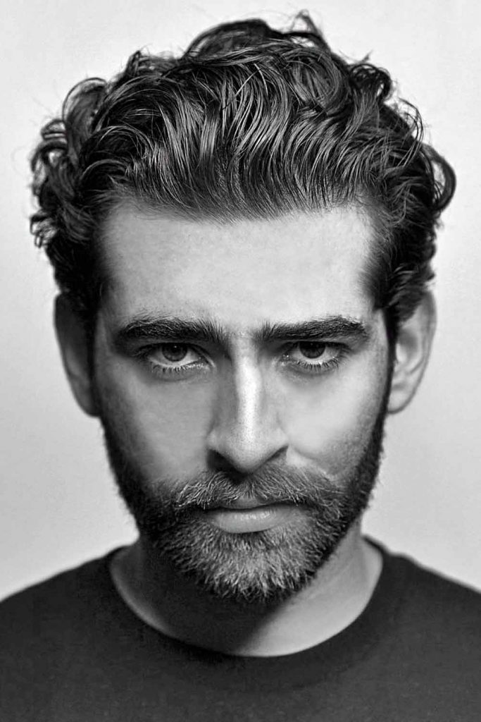 Slicked Back Waves #wavyhairmen #menwithwavyhair #wavyhairstylesmen