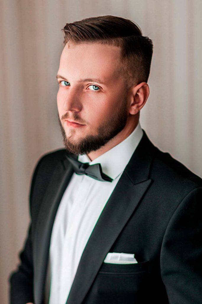 Classic Side Part #weddinghair #weddiunghairstyles #weddinghairmen 