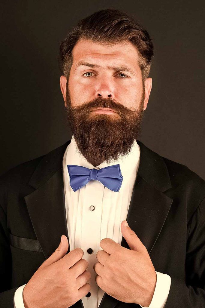 Side Parted Medium Hair #weddinghair #weddiunghairstyles #weddinghairmen 